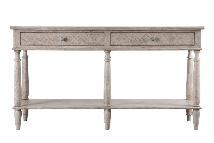 MUSTIQUE 2 DRAWER CONSOLE TABLE 1500X450X800MM - (422263) - RRP £849