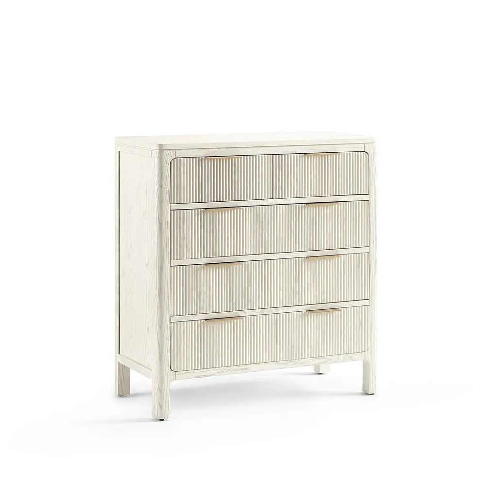 WREN WHITE PAINTED SOLID OAK 2+3 CHEST OF DRAWERS - MODEL NO. WRN103 - RRP £764