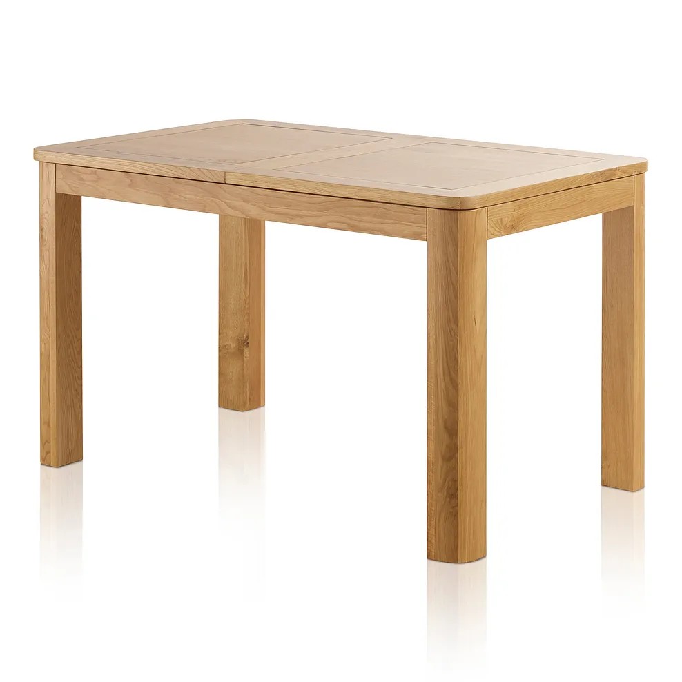 ROMSEY NATURAL SOLID OAK 4FT 3 EXTENDING DINING TABLE - MODEL NO. RMS032 - RRP £809.99