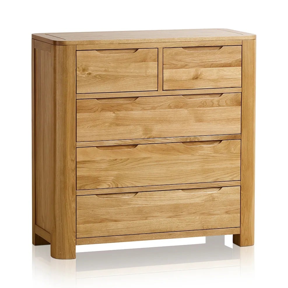 ROMSEY NATUAL SOLID OAK 2+3 CHEST OF DRAWERS - MODEL NO. RMS004 - RRP £599.99