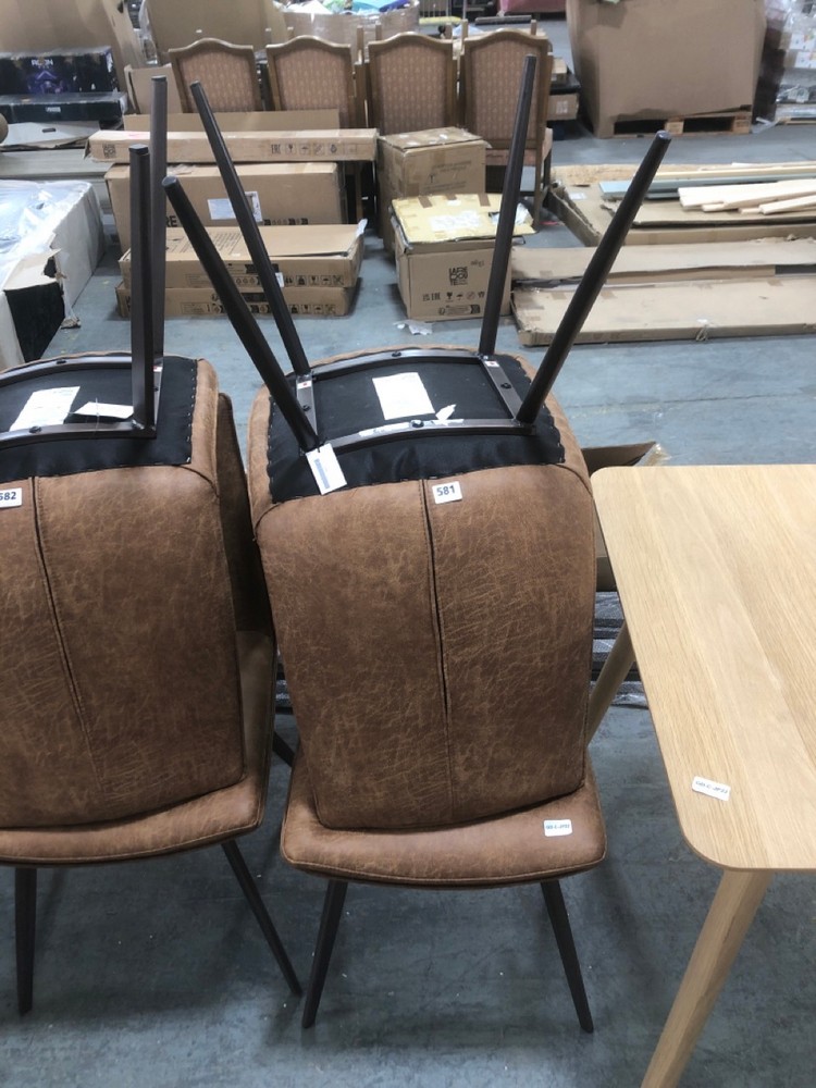 HINKS CHAIR BROWN (2PK) (244077) - RRP £565