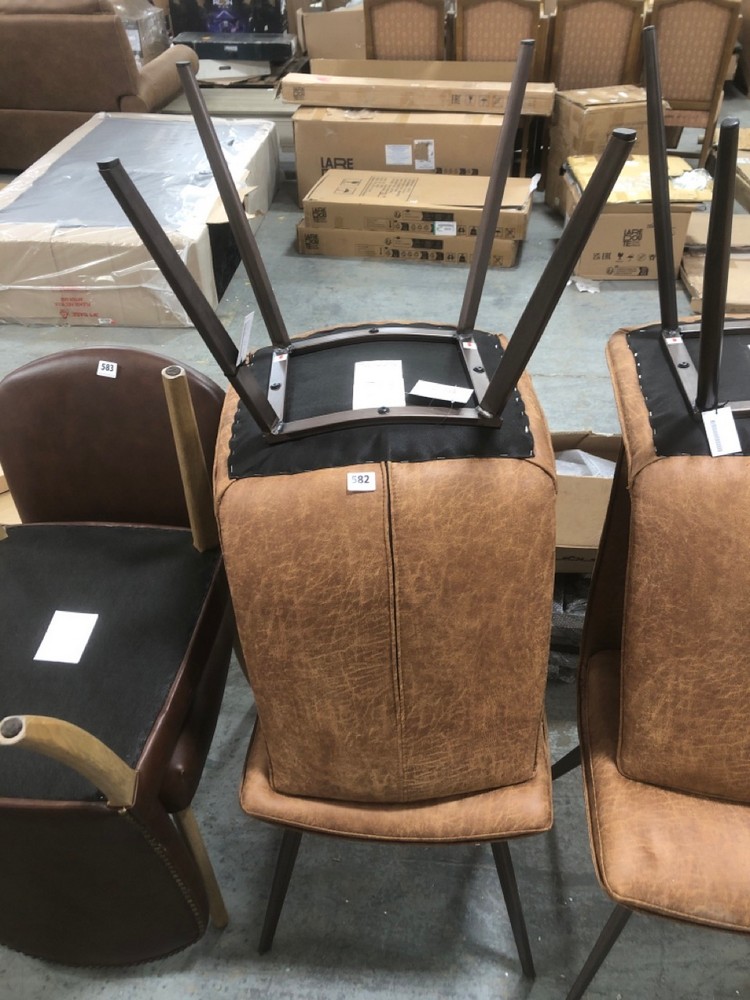 HINKS CHAIR BROWN (2PK) (244077) - RRP £565