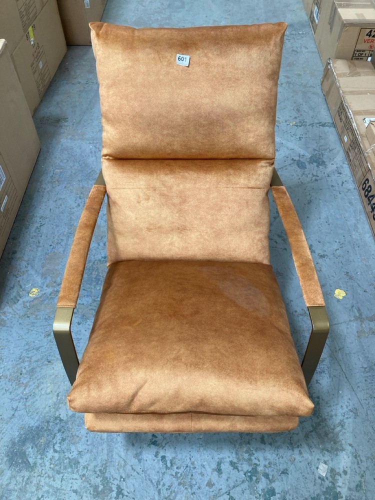 BURELA LOUNGE CHAIR VINT BRN LEATHER 685X930X880MM (546733) - RRP £999.95