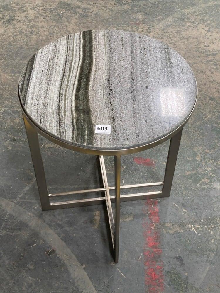 NECTON SIDE TABLE (392122) IN MARBLE / IRON - RRP £299