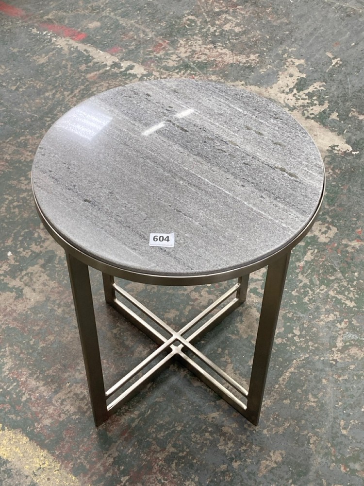 NECTON SIDE TABLE (392122) IN MARBLE / IRON - RRP £299