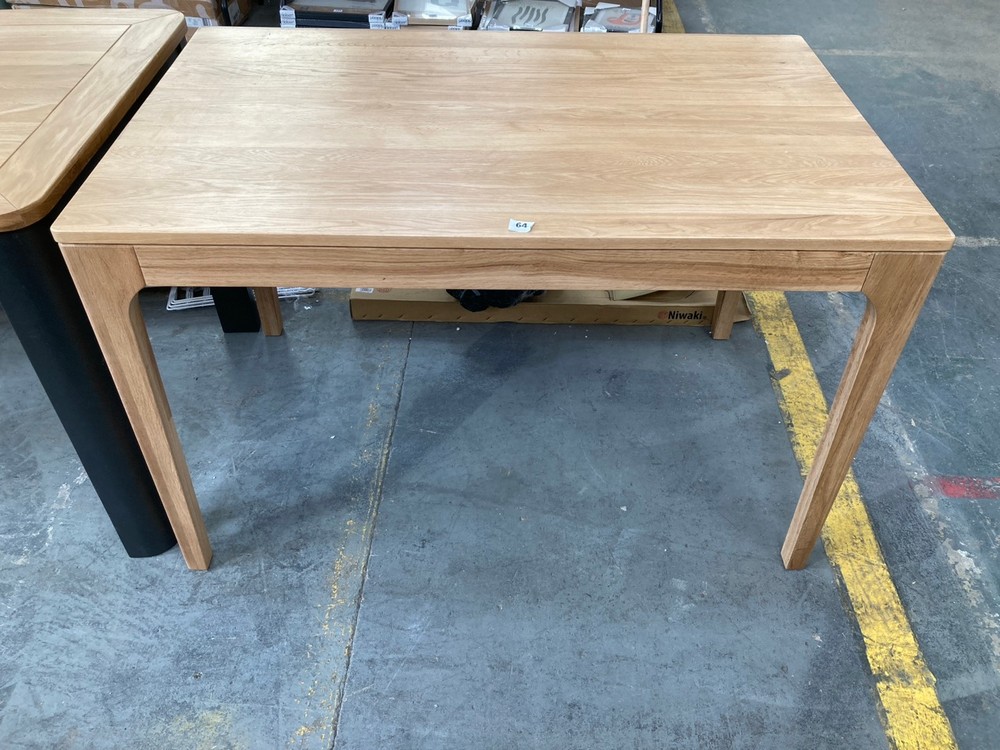 DURHAM NATURAL OAK FIXED DINING TABLE 129CM - RRP £550