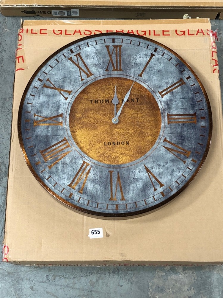 21" FLORENTINE WALL CLOCK STAR (026264) TO INCLUDE 36" STARBURST OVERSIZED WALL CLOCK - MODEL NO. AMC36038