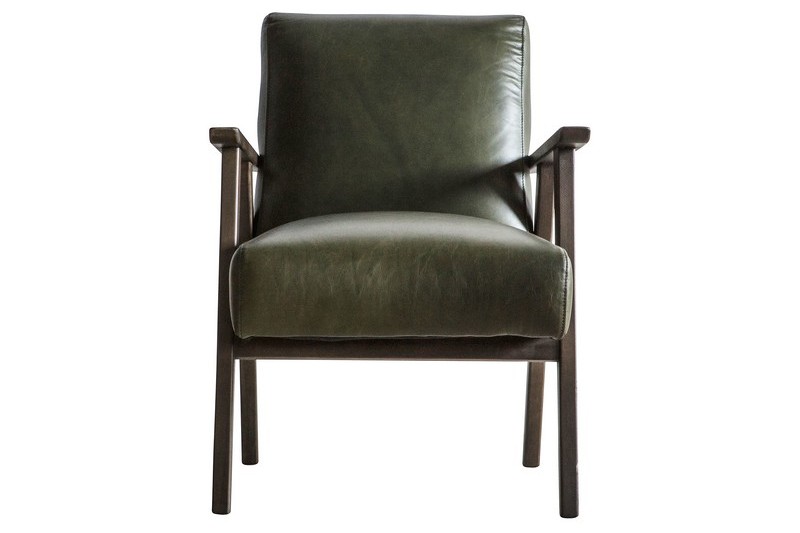 NEYLAND ARMCHAIR HERITAGE GREEN LEATHER (930032) - RRP £775