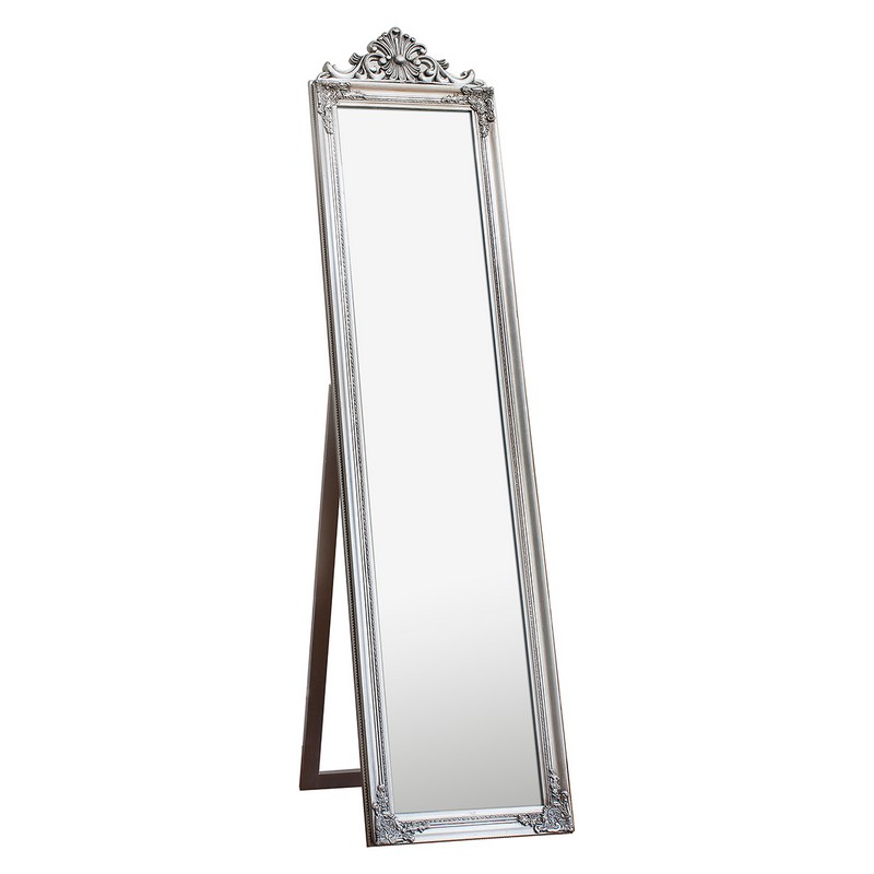 LAMBETH WOOD CHEVAL MIRROR SILVER 1790X455MM - SKU; 433942 RRP £179.95