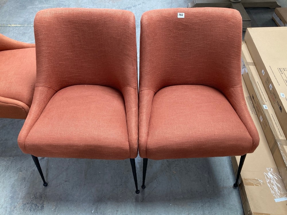 ELLIOT ARMLESS DINING CHAIR IN ORANGE - RRP £328