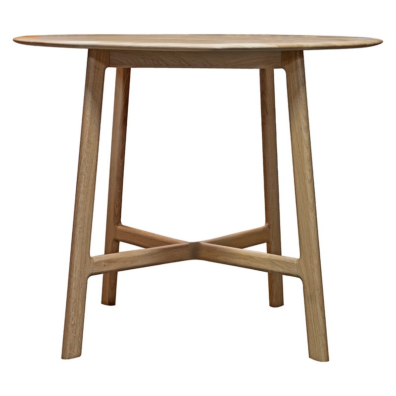 SOLID OAK ROUND DINING TABLE