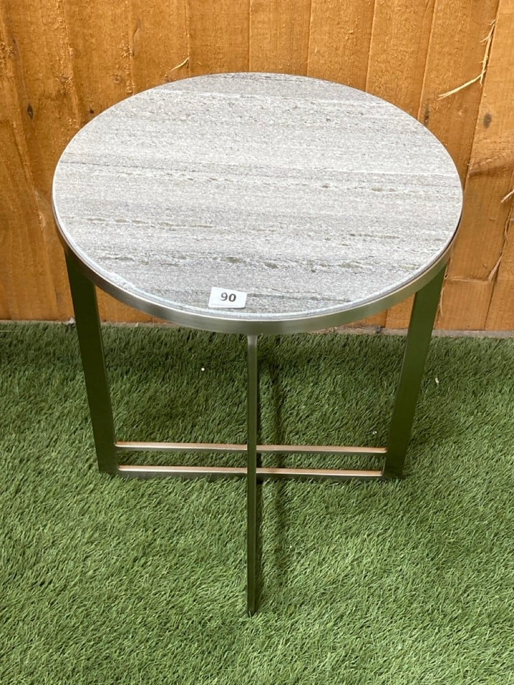 NECTON SIDE TABLE IN SILVER - SIZE 460 X 460 X 560 MM - SKU: 392122 - RRP £299