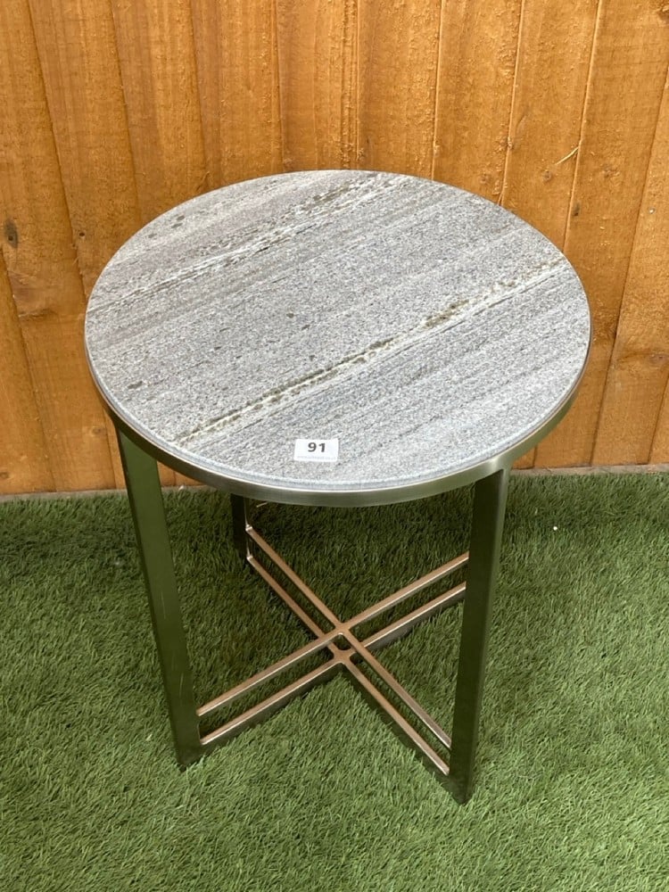 NECTON SIDE TABLE IN SILVER - SIZE 460 X 460 X 560 MM - SKU: 392122 - RRP £299