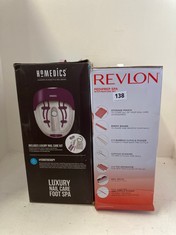 HOMEDICS LUXURY NAIL CARE FOOT SPA TO INCLUDE REVLON PEDIPREP SPA WITH PEDICURE SET