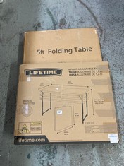 LIFETIME 4FT ADJUSTABLE TABLE TO INCLUDE 5FT FOLDING TABLE