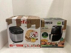 TOWER 1.5L AIR FRYER IN BLACK TO INCLUDE TEFAL BREAD MAKER - SILVER/BLACK