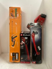 3 X ASSORTED GARDEN TOOLS TO INCLUDE EINHELL CLASSIC 18V GRASS TRIMMER