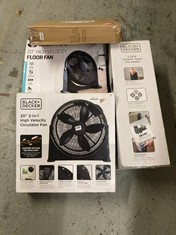 4 X ASSORTED FANS / HEATER TO INCLUDE BLACK+DECKER 2.2KW CERAMIC TOWER FAN HEATER