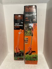 2 X BLACK+DECKER 23CM AND 30CM CORDED STRIMMER - ORANGE