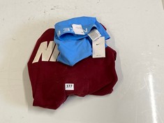 NIKE WOMEN'S HOODIE - DARK RED WINE SIZE S TO INCLUDE NIKE WOMEN'S SHORTS IN SKY BLUE SIZE L