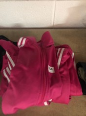 ADIDAS GIRLS TRACKSUIT IN BRIGHT PINK/WHITE UK 12