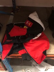 FERRARI F-1 ADULTS BOMBER JACKET IN RED/BLACK-WHITE SIZE M