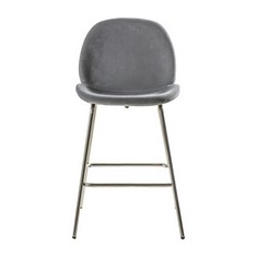 2 X ASSORTED STOOLS TO INCLUDE FLANAGAN STOOL LIGHT GREY VELVET (2PK) - SKU: 403132 RRP £425