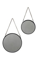 MARSTON MIRRORS BLACK (SET OF 2) 400 & 300MM - SKU: 703683 - RRP £119.95