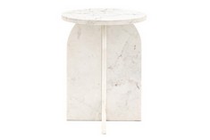 2 X AMALFI SIDE TABLE WHITE 400X400X500MM - RRP £324.95