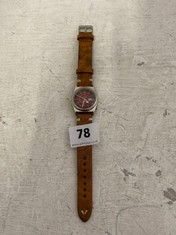 CITIZEN GN-4W-S STAINLESS STEEL WATCH - TAN LEATHER STRAP