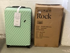 ROCK SANTIAGO SET OF 3 SUITCASES - GREEN - RRP £200