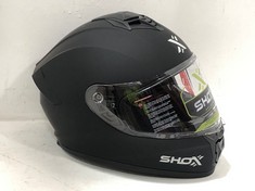 SHOX HELMETS COMMAND SOLID MOTORCYCLE HELMET MATT BLACK - SIZE M