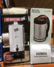 4 X ASSORTED ITEMS TO INCLUDE MORPHY RICHARDS CLASSIC 1.6L SOUP MAKER