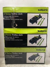 3 X SEKURA 2 TONNE TROLLEY JACK