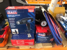 6 X ASSORTED ITEMS TO INCLUDE SEALEY 2000W DELUXE HEAT GUN KIT WITH LCD DISPLAY 80-600°C HS104K - RRP £105