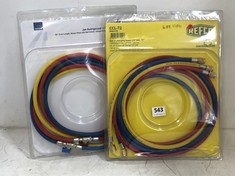 JET RANGE JET REFRIGERANT ¼" SAE HOSE SET TO INCLUDE REFCO SET OF CHARGING HOSES ¼" SAE 72" CCL-72