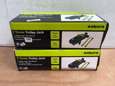 2 X SAKURA 2 TONNE TROLLEY JACK