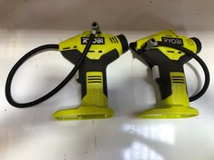 2 X RYOBI 18V ONE+ CORDLESS HIGH PRESSURE INFLATOR R18PI-0