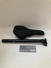 DEDA ZERO SEATPOST IN BLACK 27.2MM TO INCLUDE SELLA ROYAL VIVO REFLECTIVE ATHLETIC UNISEX IN BLACK