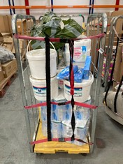 CAGE OF ASSORTED ITEMS TO INCLUDE ORCA HYGIENE ALCOHOL MULTISURFACE WIPES 1000 PACK (CAGE NOT INCLUDED) (KERBSIDE PALLET DELIVERY)