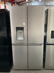 WHIRLPOOL FREESTANDING AMERICAN STYLE 4 DOOR FRIDGE FREEZER IN STAINLESS STEEL WITH WATER DISPENSER - MODEL NO. HQ9IMO1LUK - RRP £2103