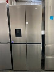 HISENSE FREESTANDING AMERICAN STYLE 4 DOOR FRIDGE FREEZER IN STAINLESS STEEL WITH WATER DISPENSER - MODEL NO. FMN440W20C - RRP £835