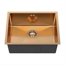 BRUSHED COPPER SINGLE BOWL INSET OR UNDERMOUNTED SINK APPROX 540 X 440 X 205MM - RRP £390