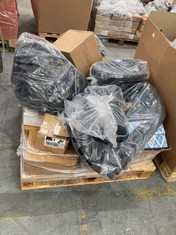 PALLET OF ASSORTED ITEMS TO INCLUDE FRIALEN W45 DEGREE ELBOW PIPE CONNECTOR IN BLACK - ITEM NO. 615687-13 (KERBSIDE PALLET DELIVERY)