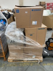 PALLET OF ASSORTED ITEMS TO INCLUDE GEBERIT HDPE EXPANSION SOCKET 160MM - MODEL NO. 369.700.16.1 (KERBSIDE PALLET DELIVERY)