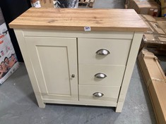 2 DOOR 2 DRAWER SMALL SIDEBOARD UNIT IN CREAM / NATURAL