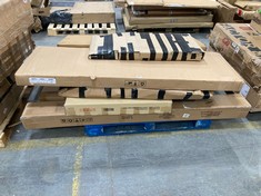 PALLET OF ASSORTED FURNITURE / PARTS TO INCLUDE HOMESTUFF WING PANEL 6FT BED FRAME IN GREY (BOX 3/3, PART ONLY) (KERBSIDE PALLET DELIVERY)