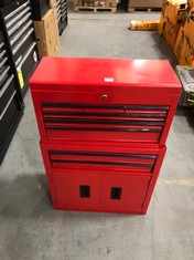 ADVANCED COMBINATION TOOL CHEST AND CABINET SET IN RED (KERBSIDE PALLET DELIVERY)