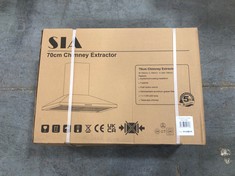 SIA 70 CM CHIMNEY EXTRACTOR IN BLACK - MODEL NO. CHL70BL