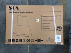 SIA 60CM DESIGNER ANGLED EXTRACTOR IN BLACK - MODEL NO. EAG61BL - RRP £115